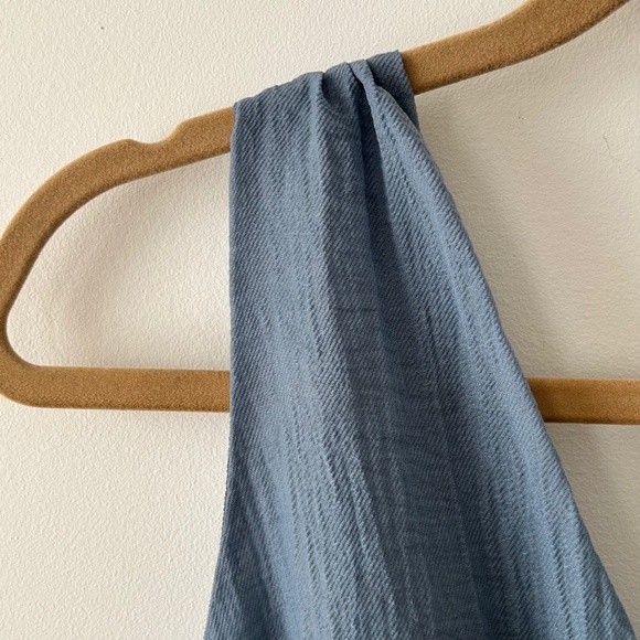 Vince Blue Smocked Tiered Midi Dress - Picture 5 of 16